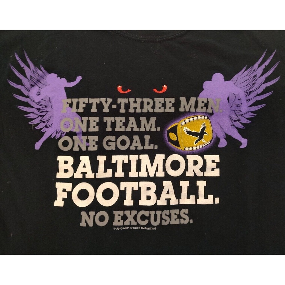 Baltimore Ravens  Shirt NFL 53 Men One Team One Goal Baltimore Football Men's M